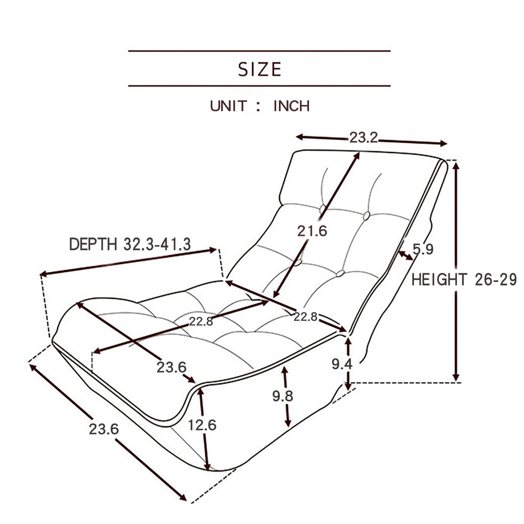 Lazy Sofa Balcony Leisure Chair - Foldable Reclining Design