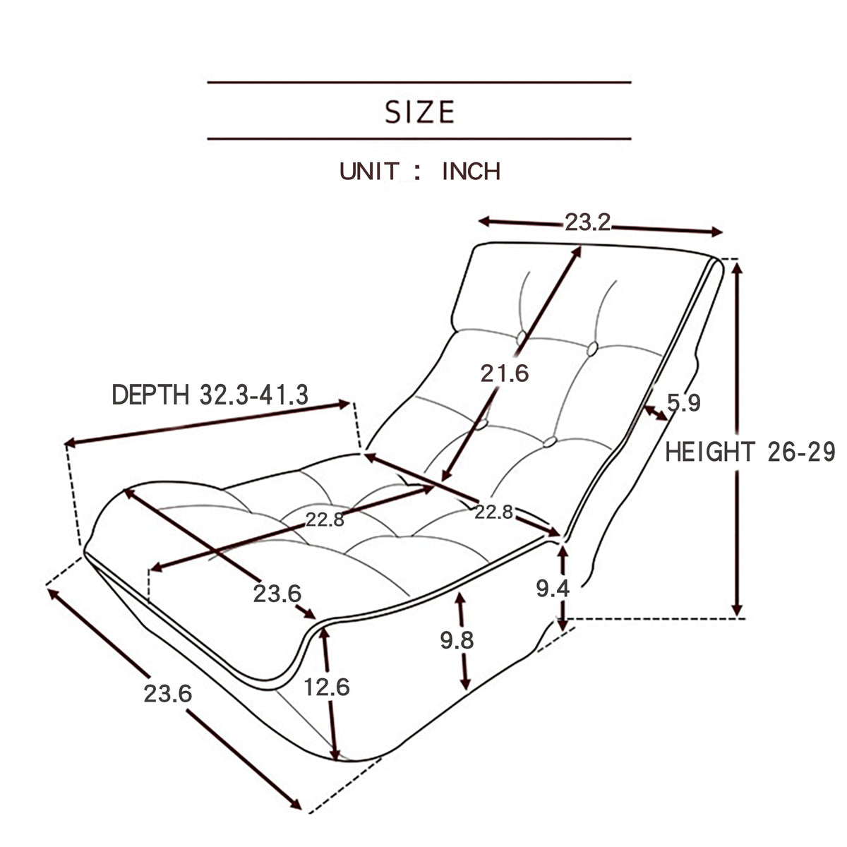 Lazy Sofa Balcony Leisure Chair - Foldable Reclining Design