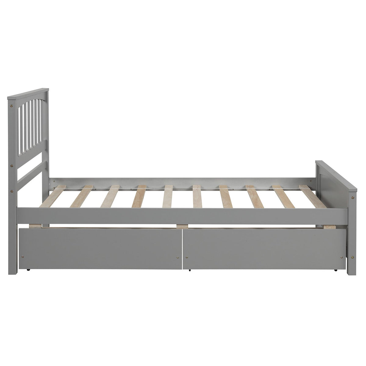 Twin Size Platform Bed with Two Drawers