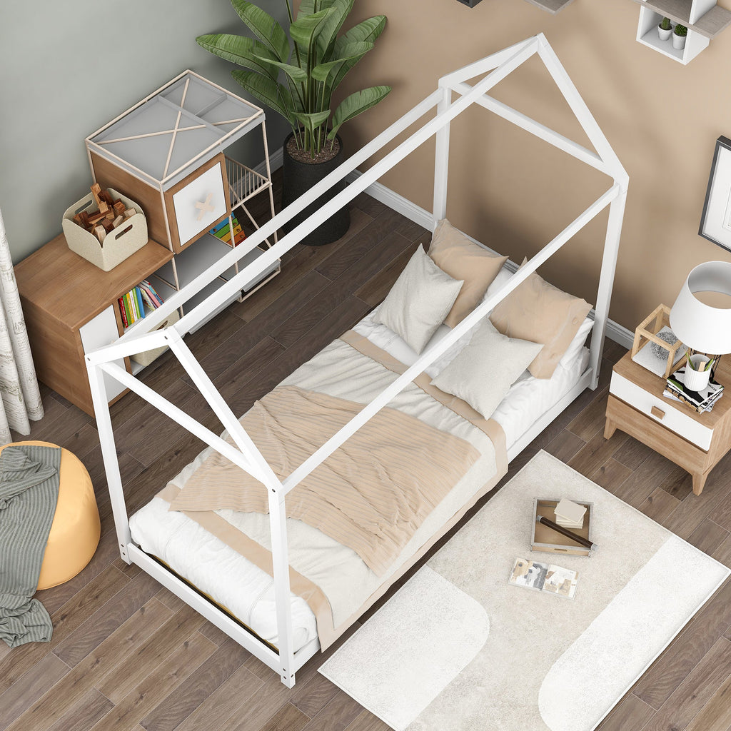 Twin Size Wooden House Bed