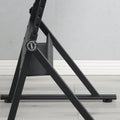 Black Adjustable Tempered Glass Drafting Table with Chair