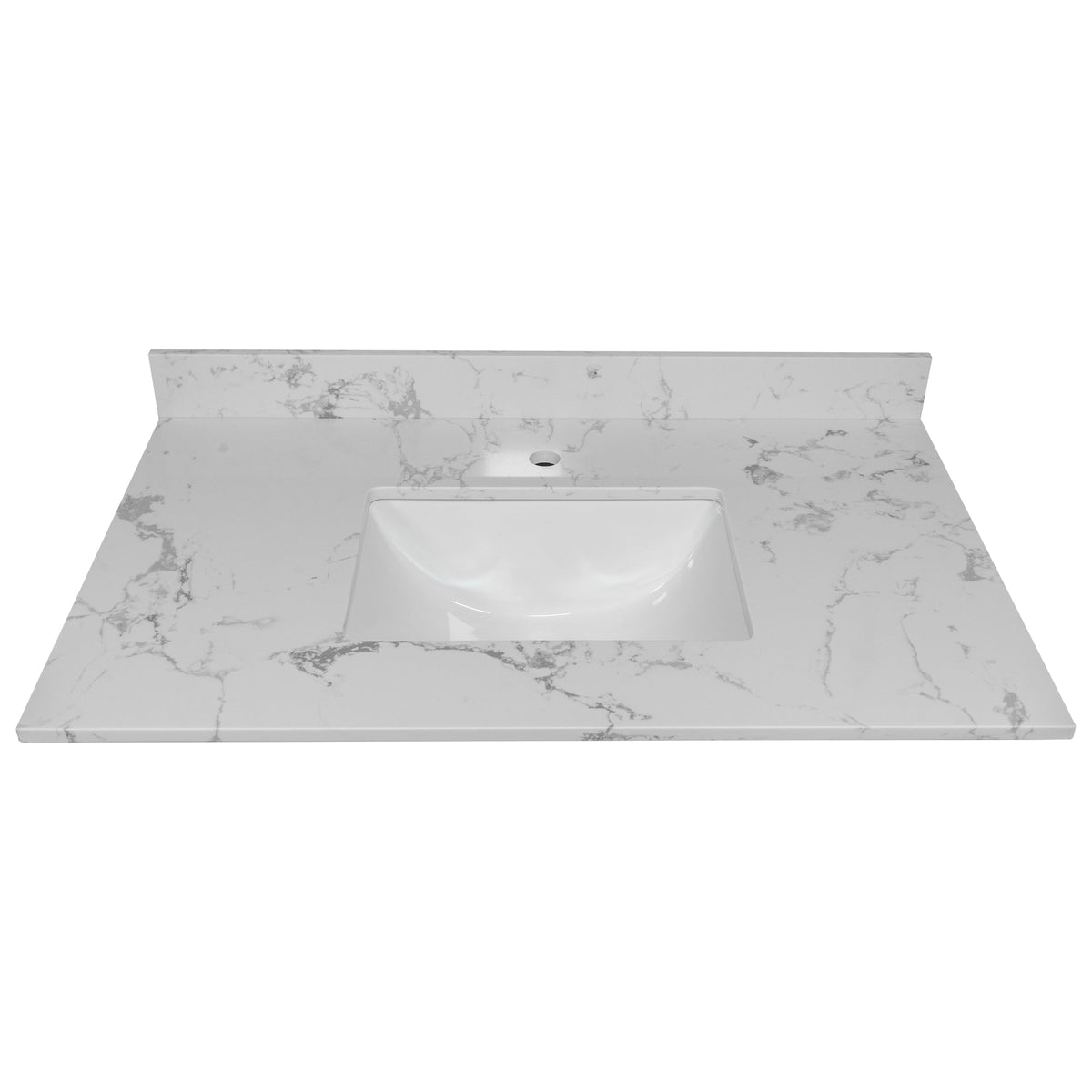 Montary 37-Inch Bathroom Vanity Top in Stone Carrara
