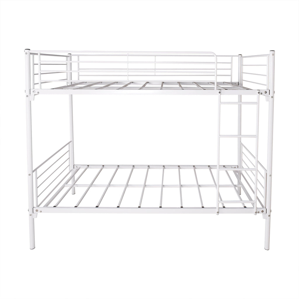Twin-Over-Twin Bunk Bed with Metal Frame and Ladder