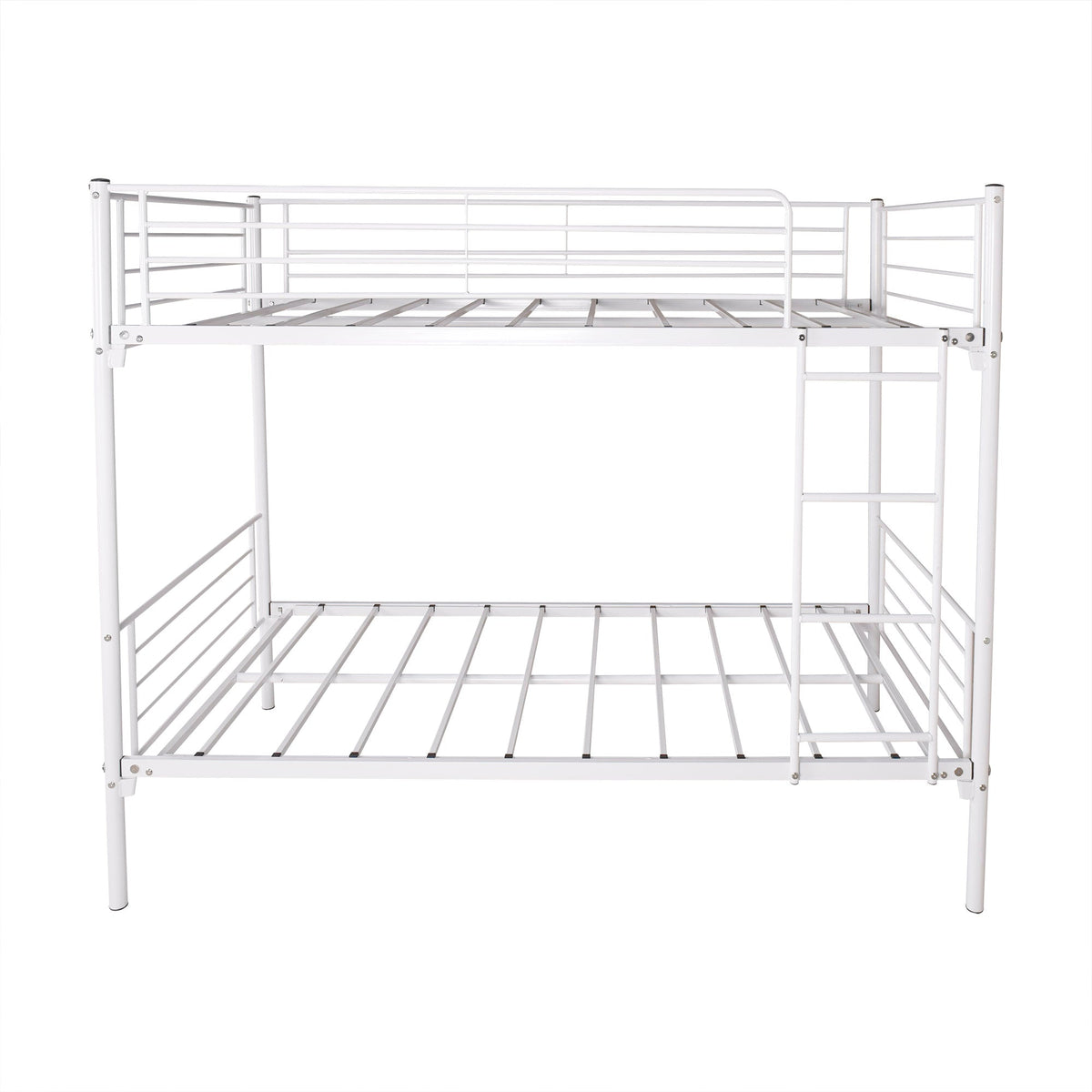 Twin-Over-Twin Bunk Bed with Metal Frame and Ladder