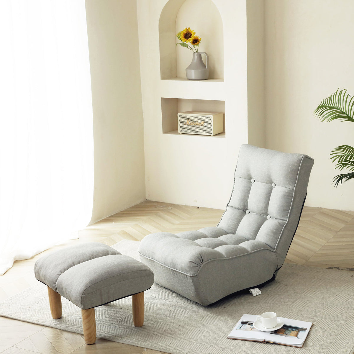 Lazy Sofa Balcony Leisure Chair - Foldable Reclining Design