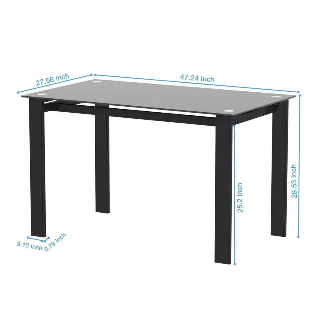 Modern Tempered Glass Dining Table