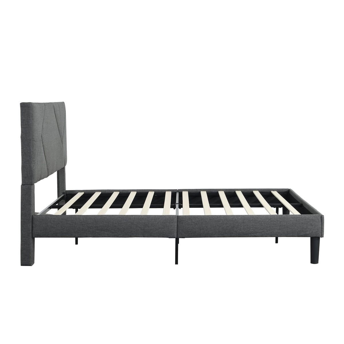 Full Size Upholstered Platform Bed Frame with Headboard
