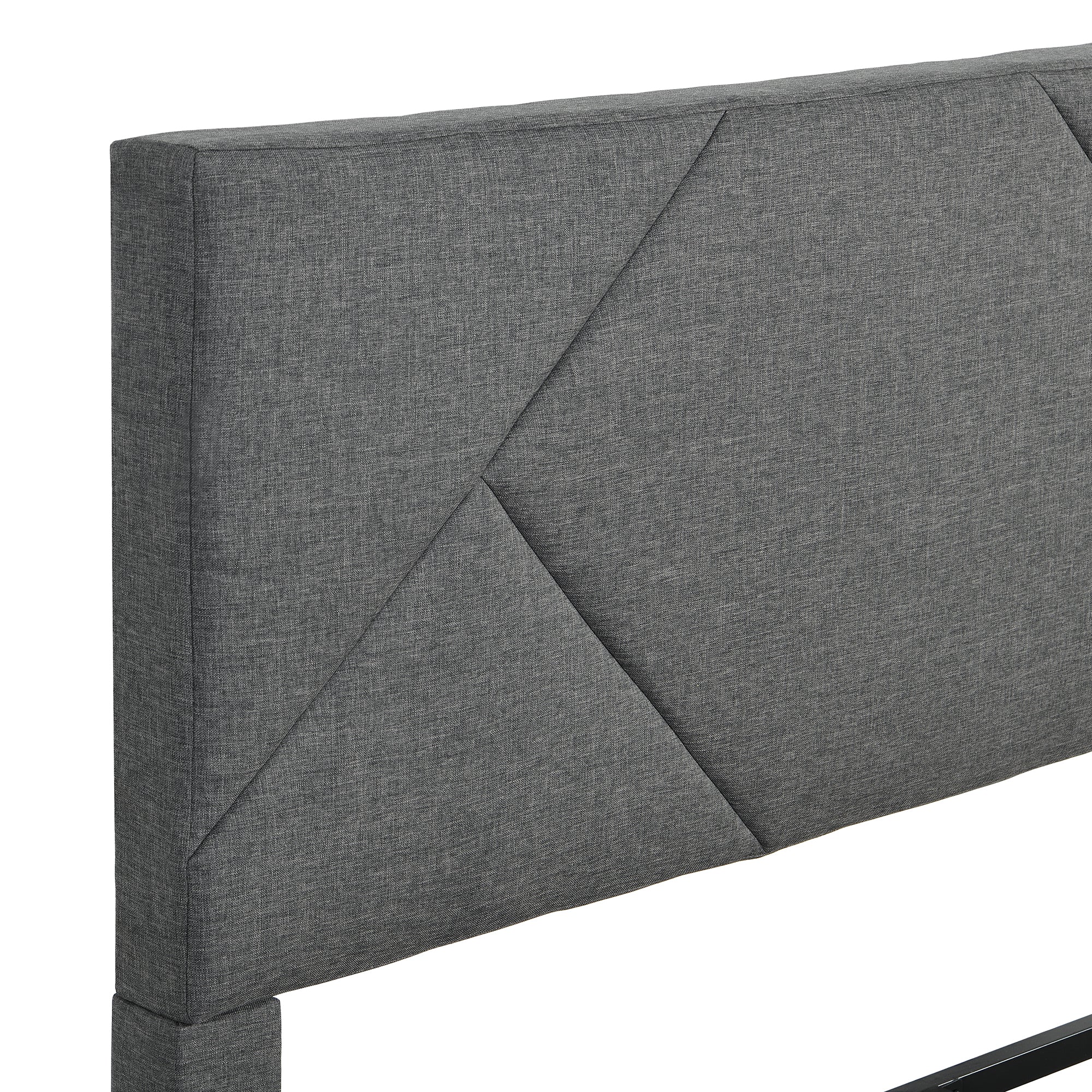 Full Size Upholstered Platform Bed Frame with Headboard