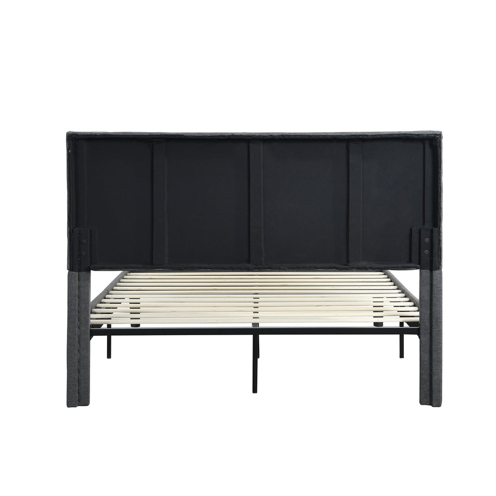 Full Size Upholstered Platform Bed Frame with Headboard