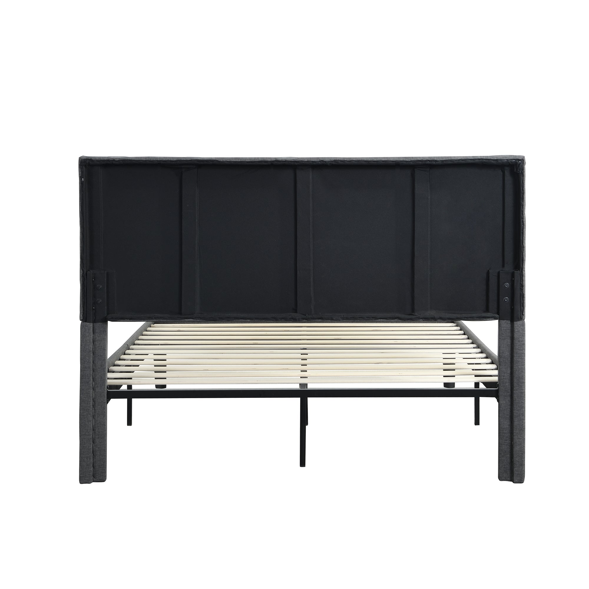 Full Size Upholstered Platform Bed Frame with Headboard