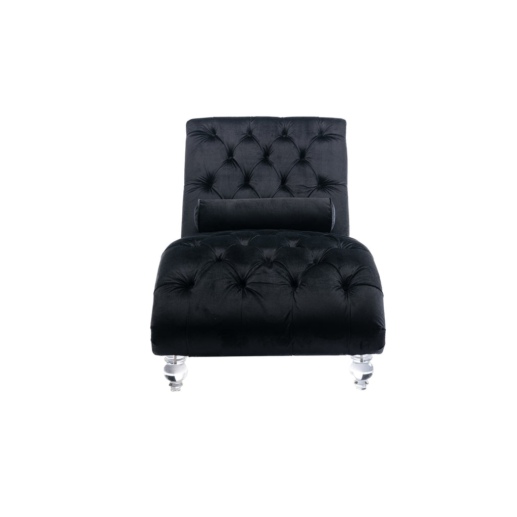Velvet Chaise Lounge Indoor - Button-Tufted Upholstered Chair