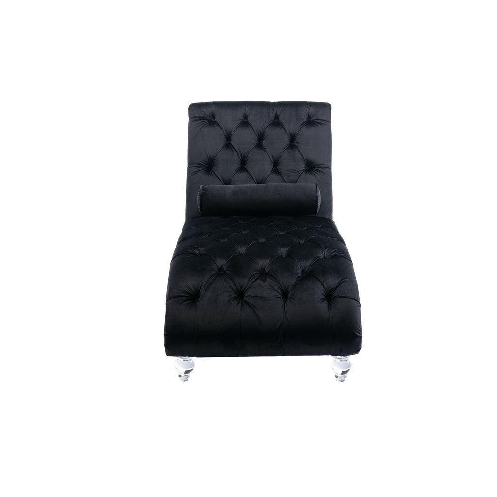 Velvet Chaise Lounge Indoor - Button-Tufted Upholstered Chair