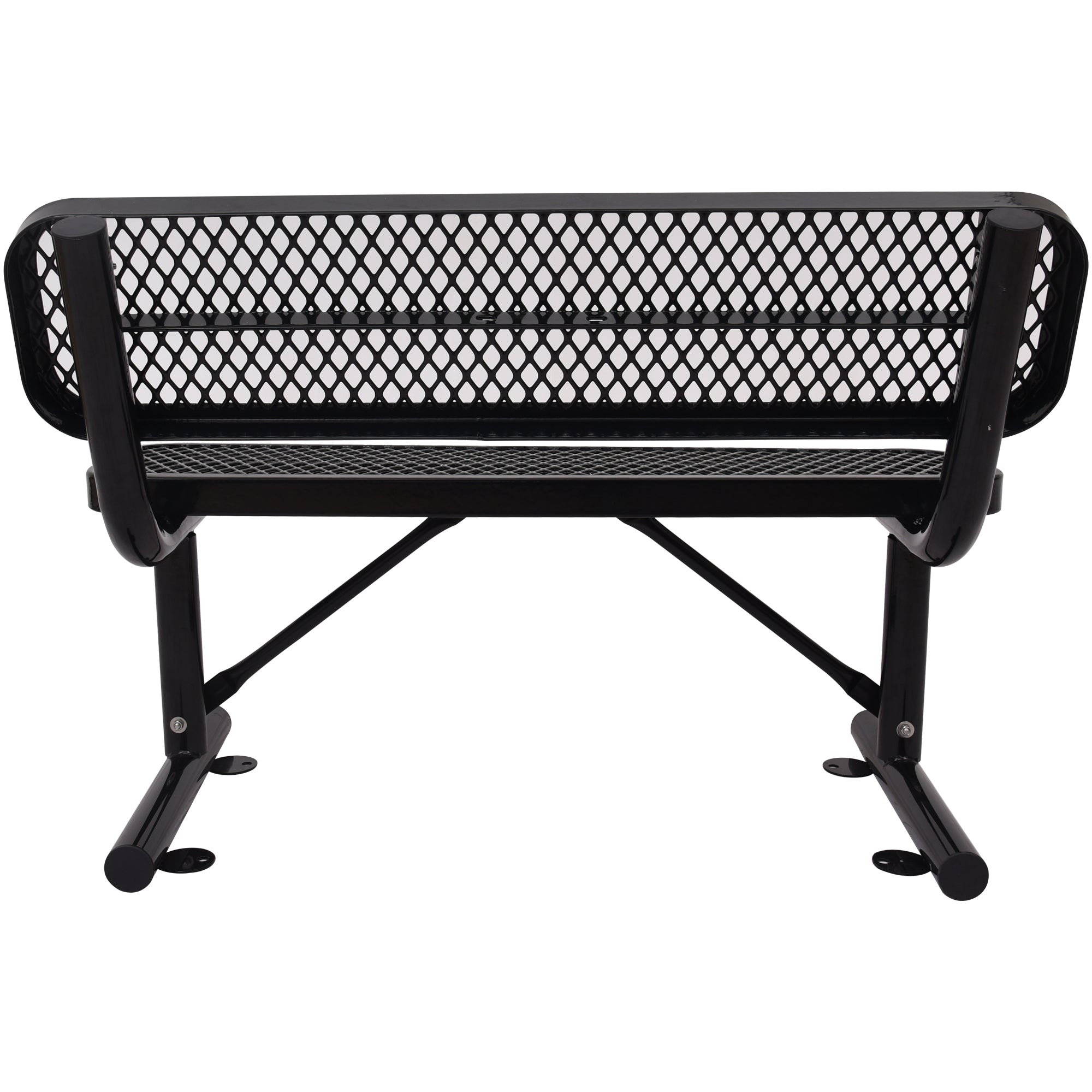 4 Ft. Outdoor Steel Bench With Backrest