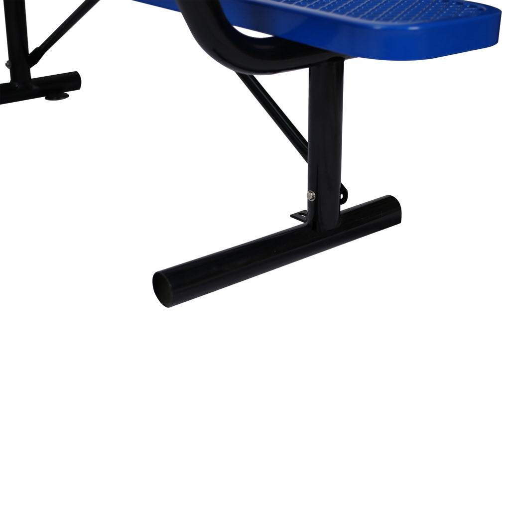 6 ft. Outdoor Steel Bench with Backrest