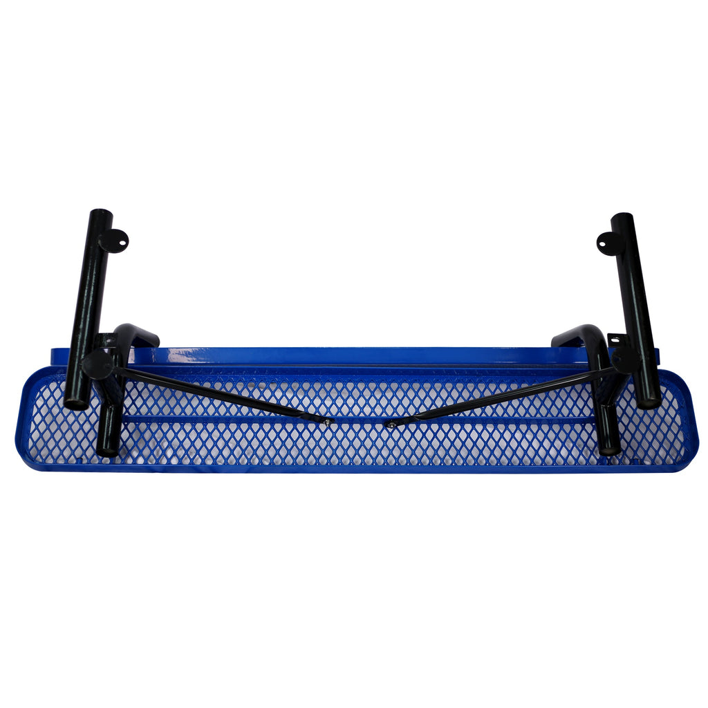 6 ft. Outdoor Steel Bench with Backrest