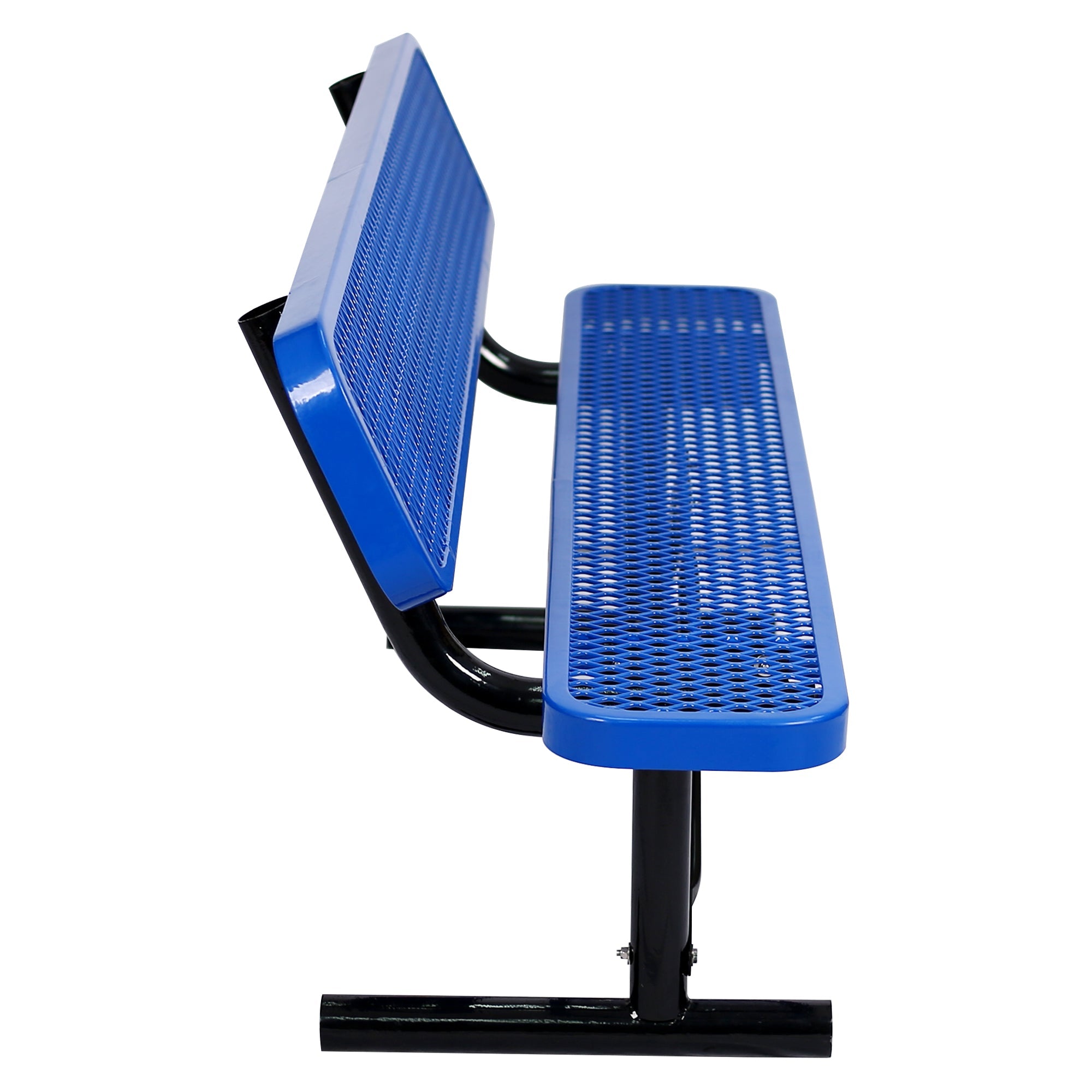 6 ft. Outdoor Steel Bench with Backrest