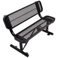 4 Ft. Outdoor Steel Bench With Backrest