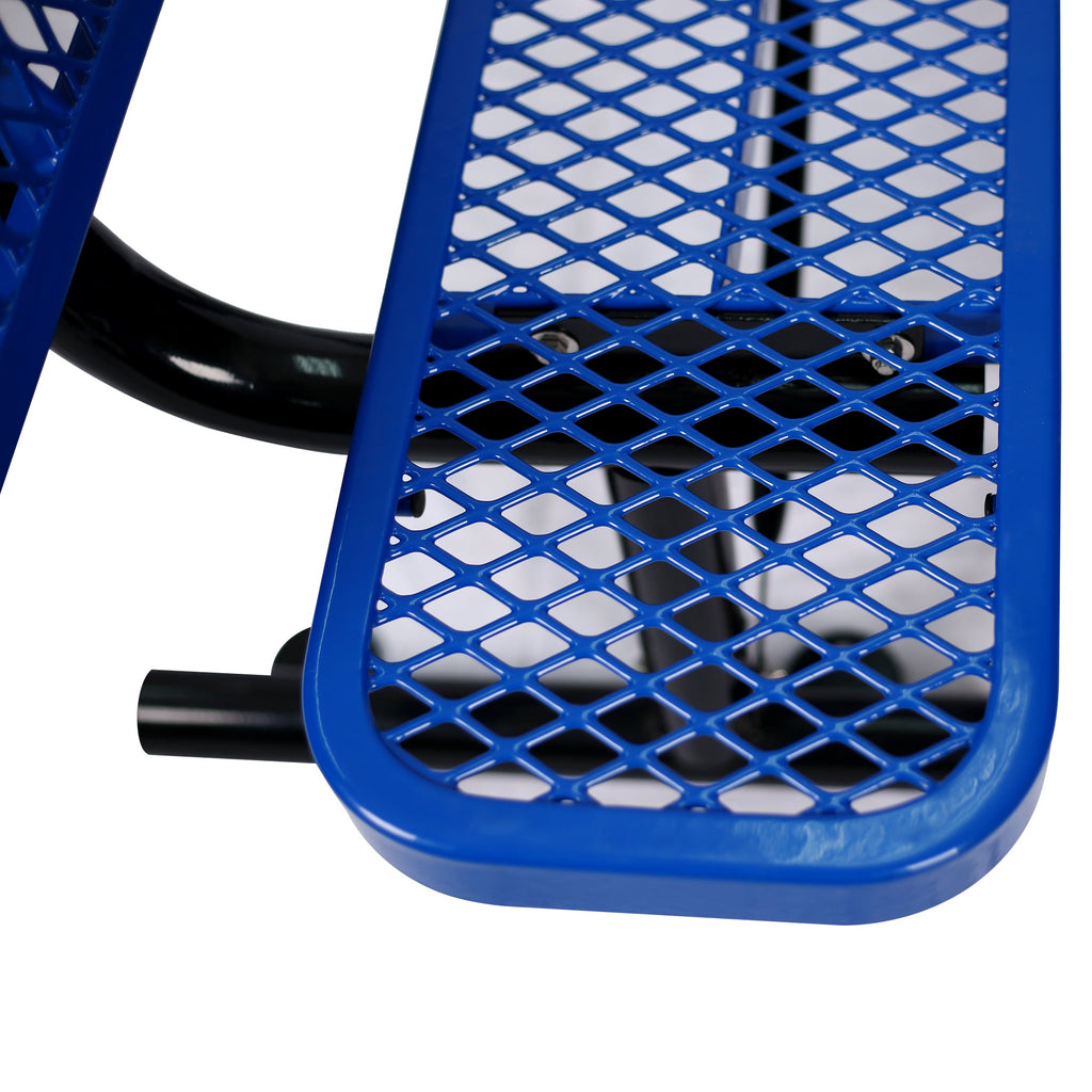 6 ft. Outdoor Steel Bench with Backrest