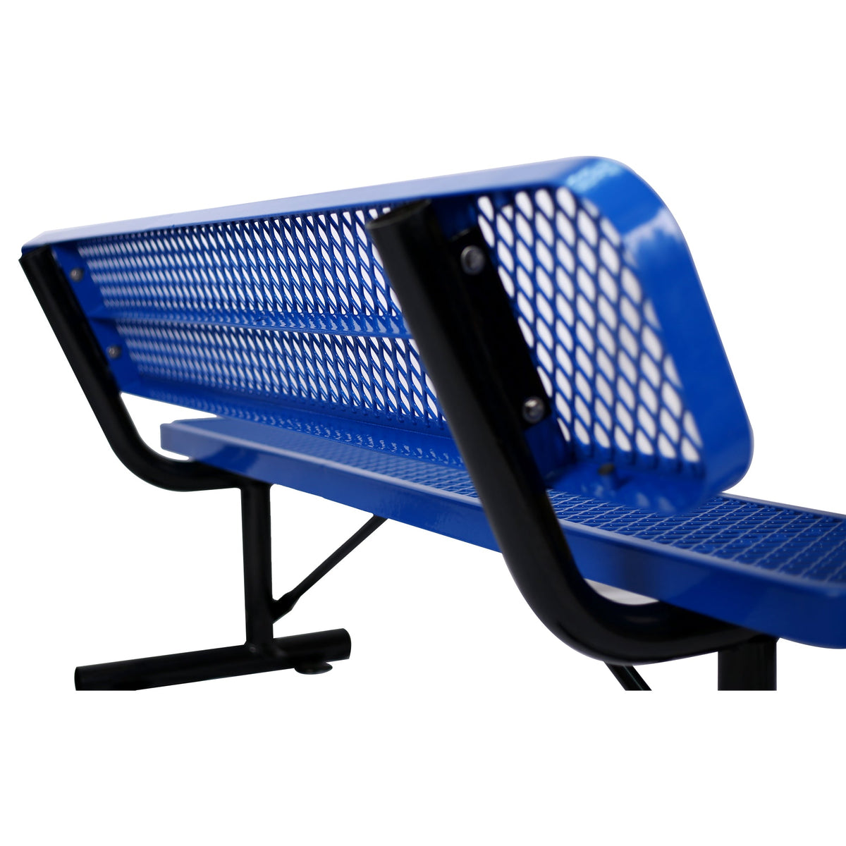 6 ft. Outdoor Steel Bench with Backrest