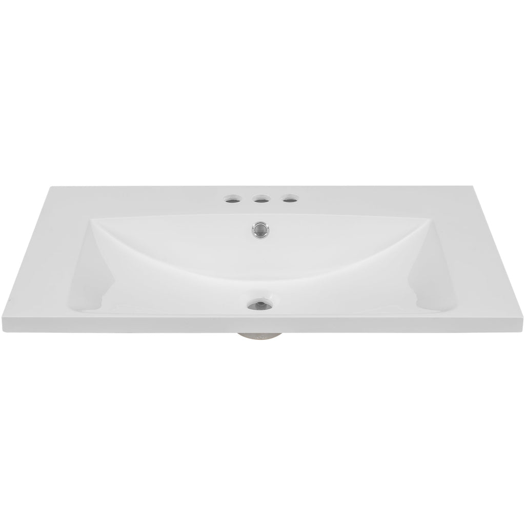 30" Single Bathroom Vanity Top with Ceramic