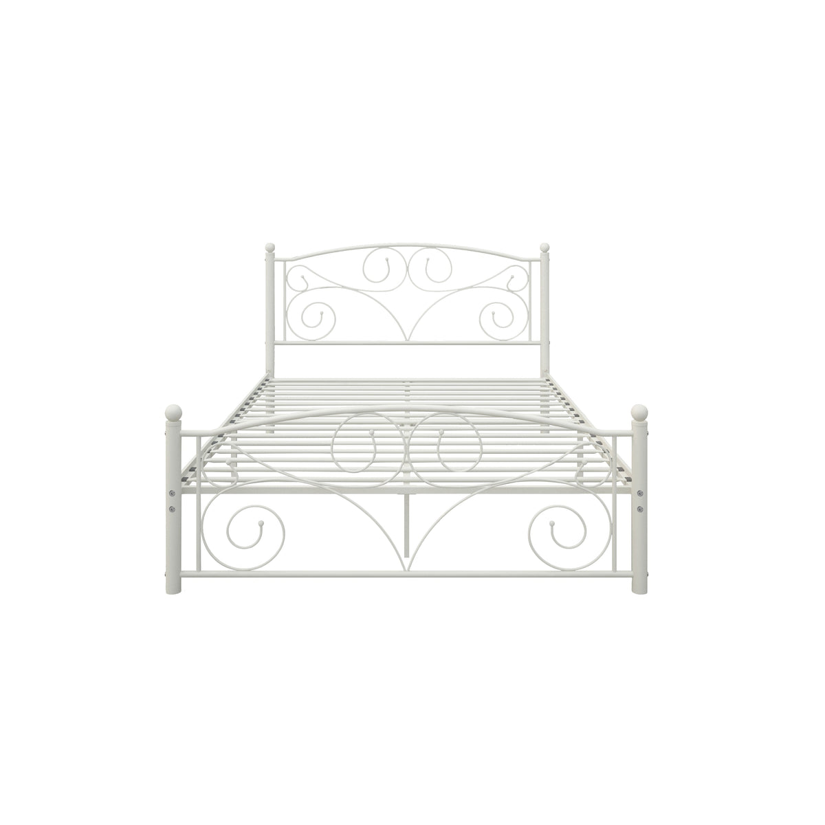 Queen Size Unique Flower Sturdy Metal Bed Frame
