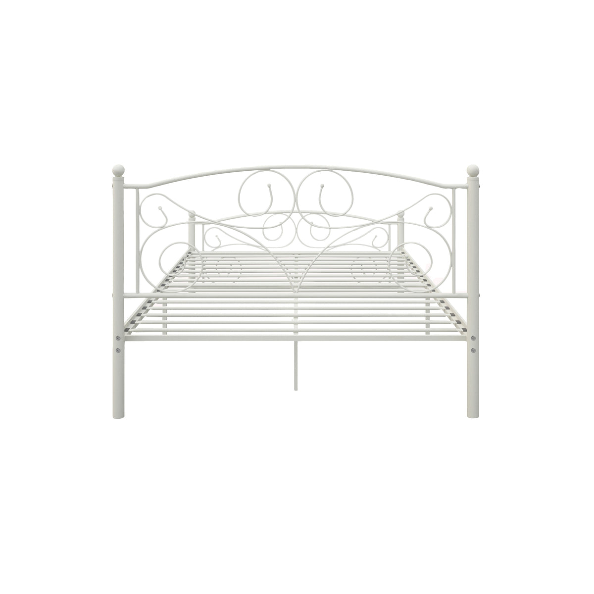 Full Size Unique Flower Sturdy System Metal Bed Frame