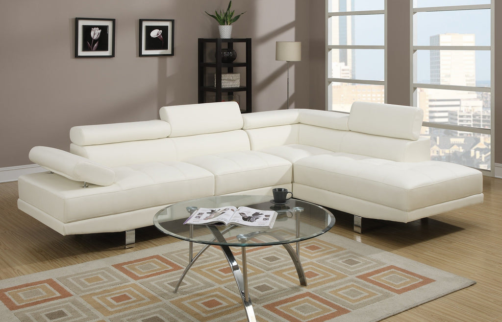 White Color Sectional Living Room Furniture