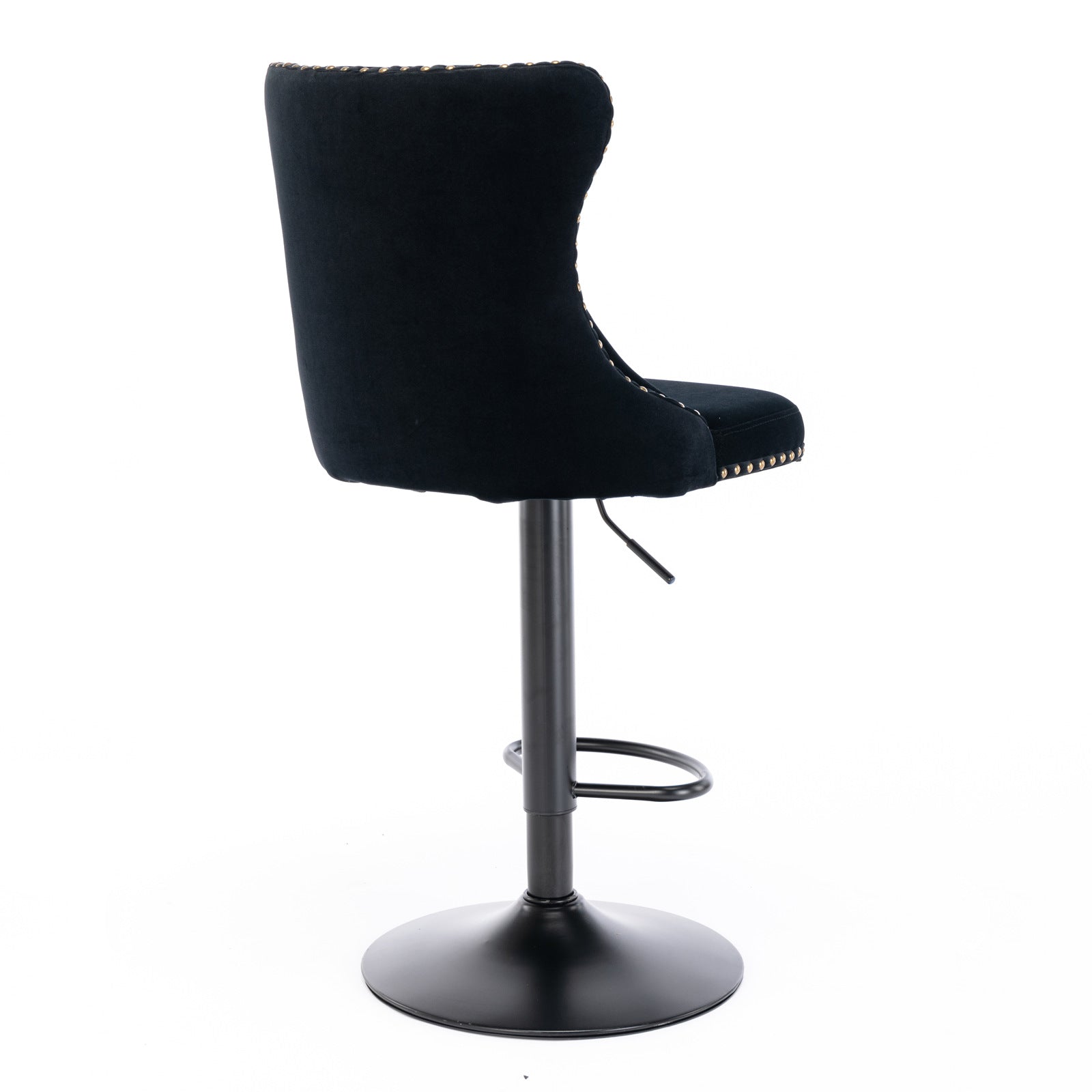 A&A Furniture Swivel Velvet Barstools