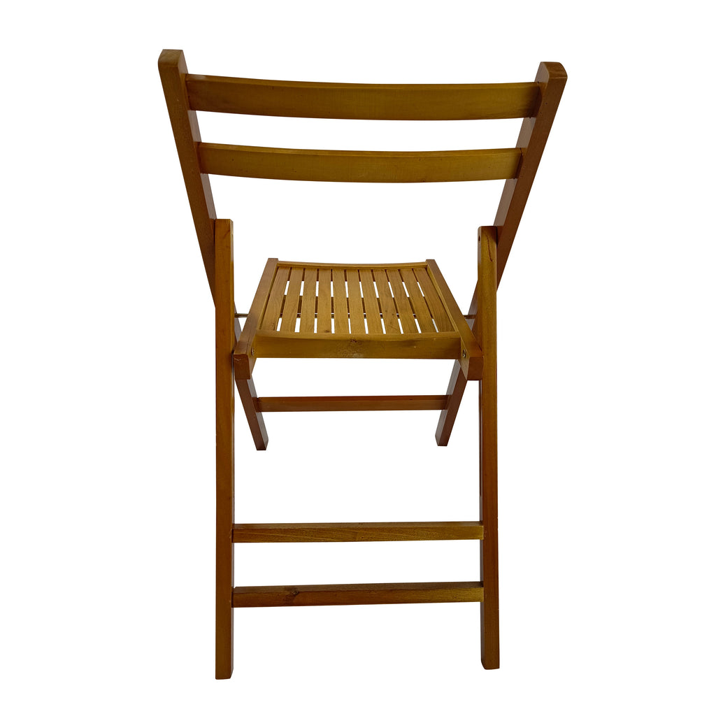 Furniture Slatted Wood Folding Special Event Chair - Set of 4