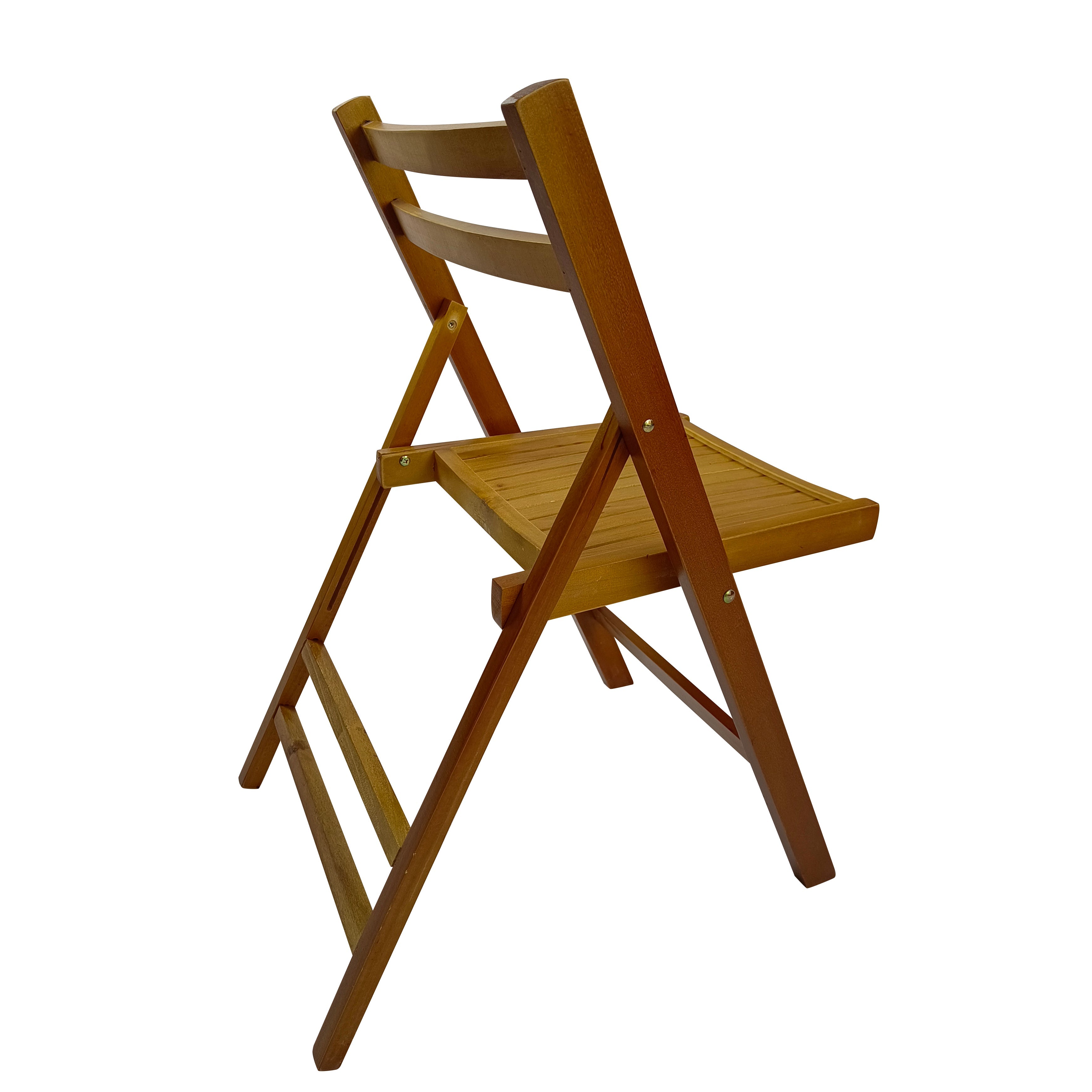 Furniture Slatted Wood Folding Special Event Chair - Set of 4