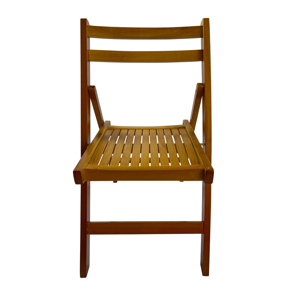 Furniture Slatted Wood Folding Special Event Chair - Set of 4