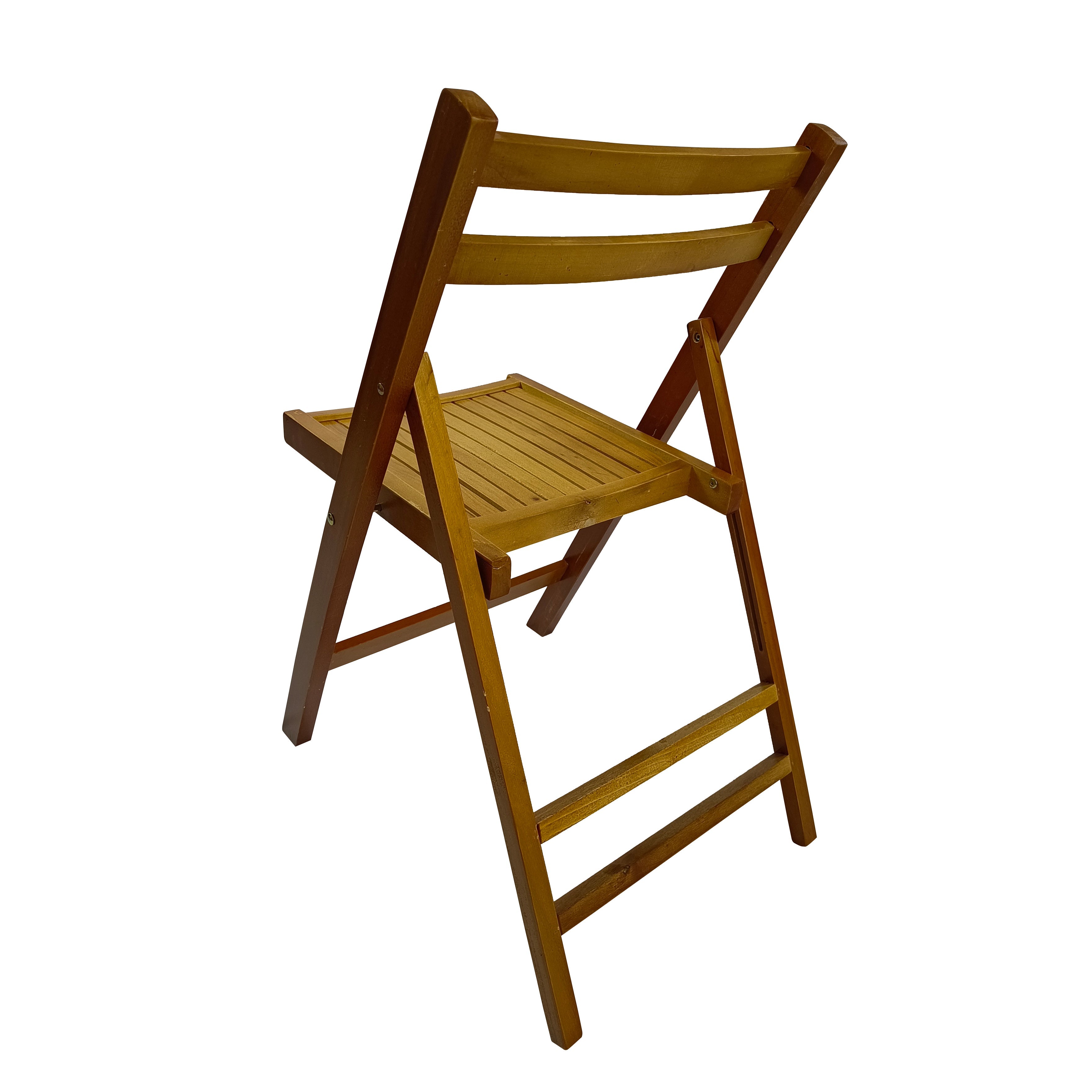 Furniture Slatted Wood Folding Special Event Chair - Set of 4