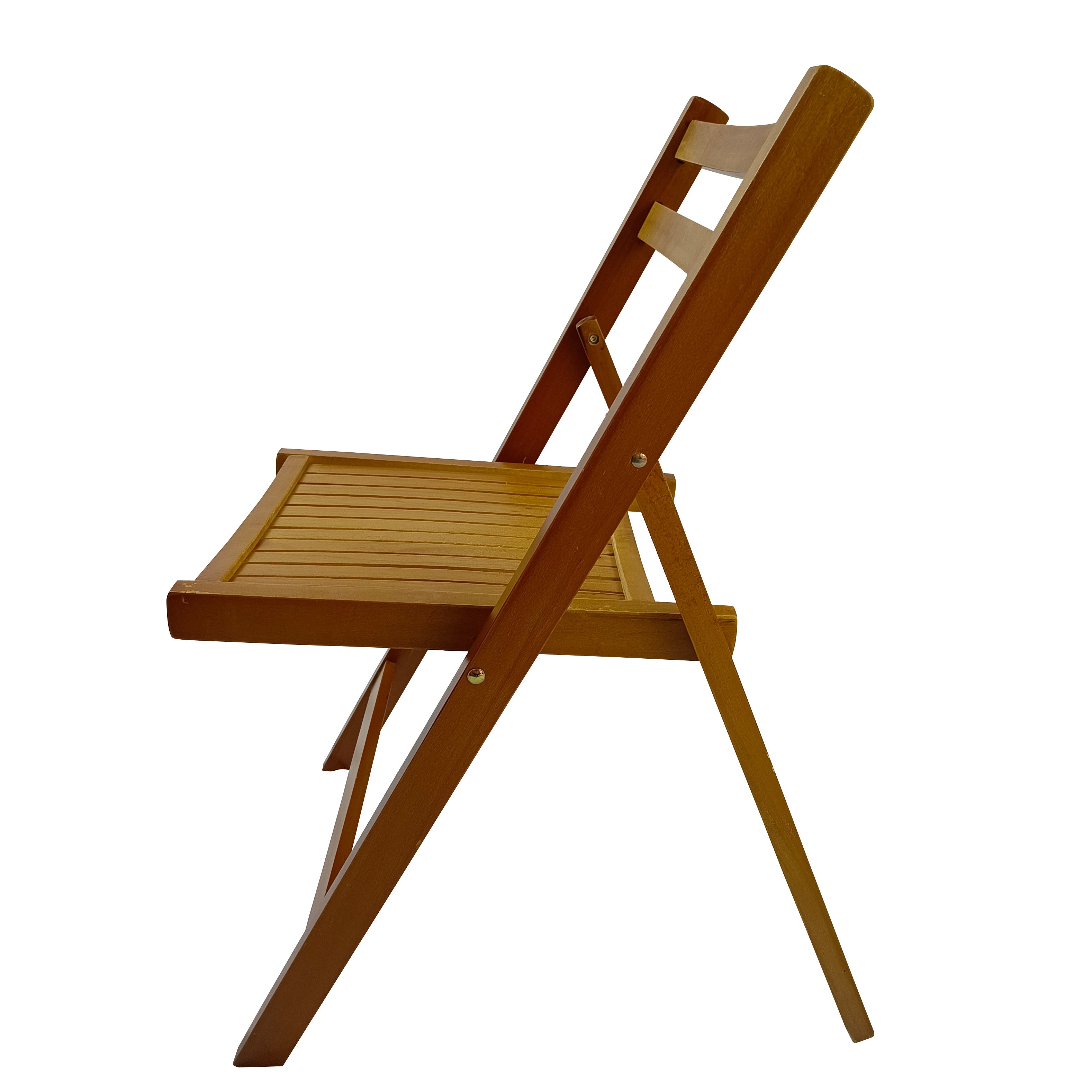 Furniture Slatted Wood Folding Special Event Chair - Set of 4