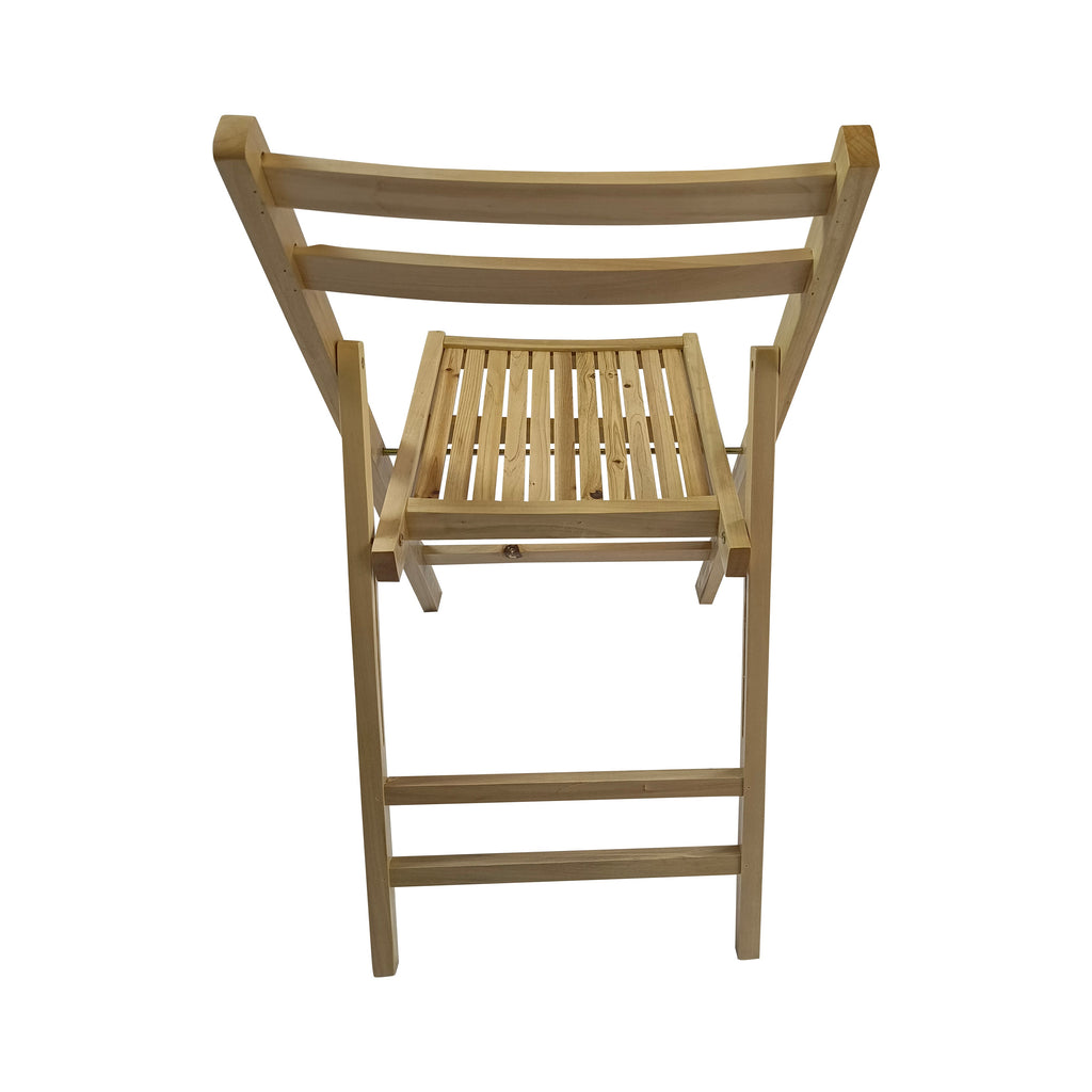 Slatted Wood Folding Chairs - Set of 4