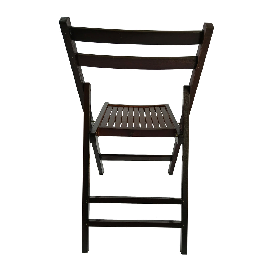 Furniture Slatted Wood Folding Special Event Chair - Cherry, Set of 4