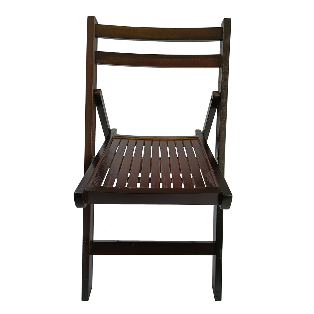 Furniture Slatted Wood Folding Special Event Chair - Cherry, Set of 4