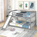 Full Over Full Bunk Bed with Convertible Slide and Ladder