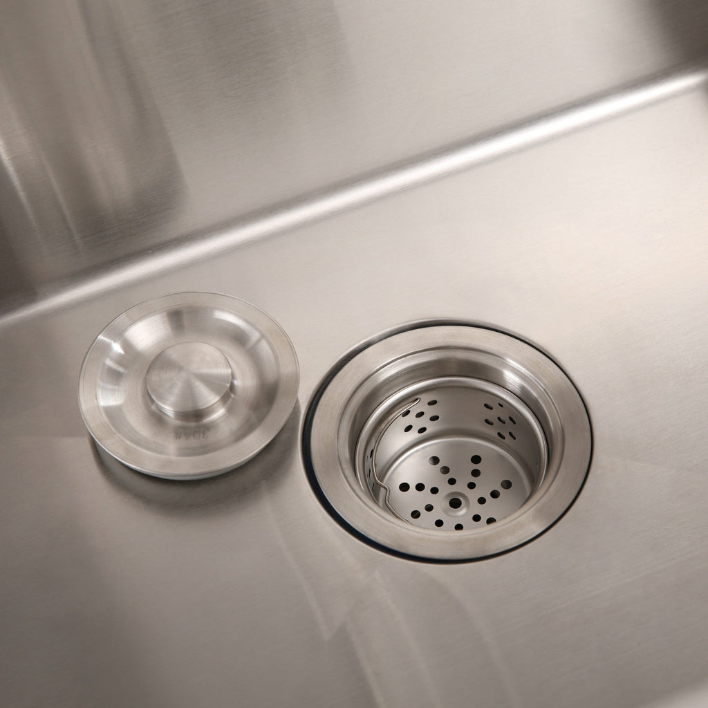 24-Inch Stainless Steel Washing Sink with Faucet Hoses and Drain Head