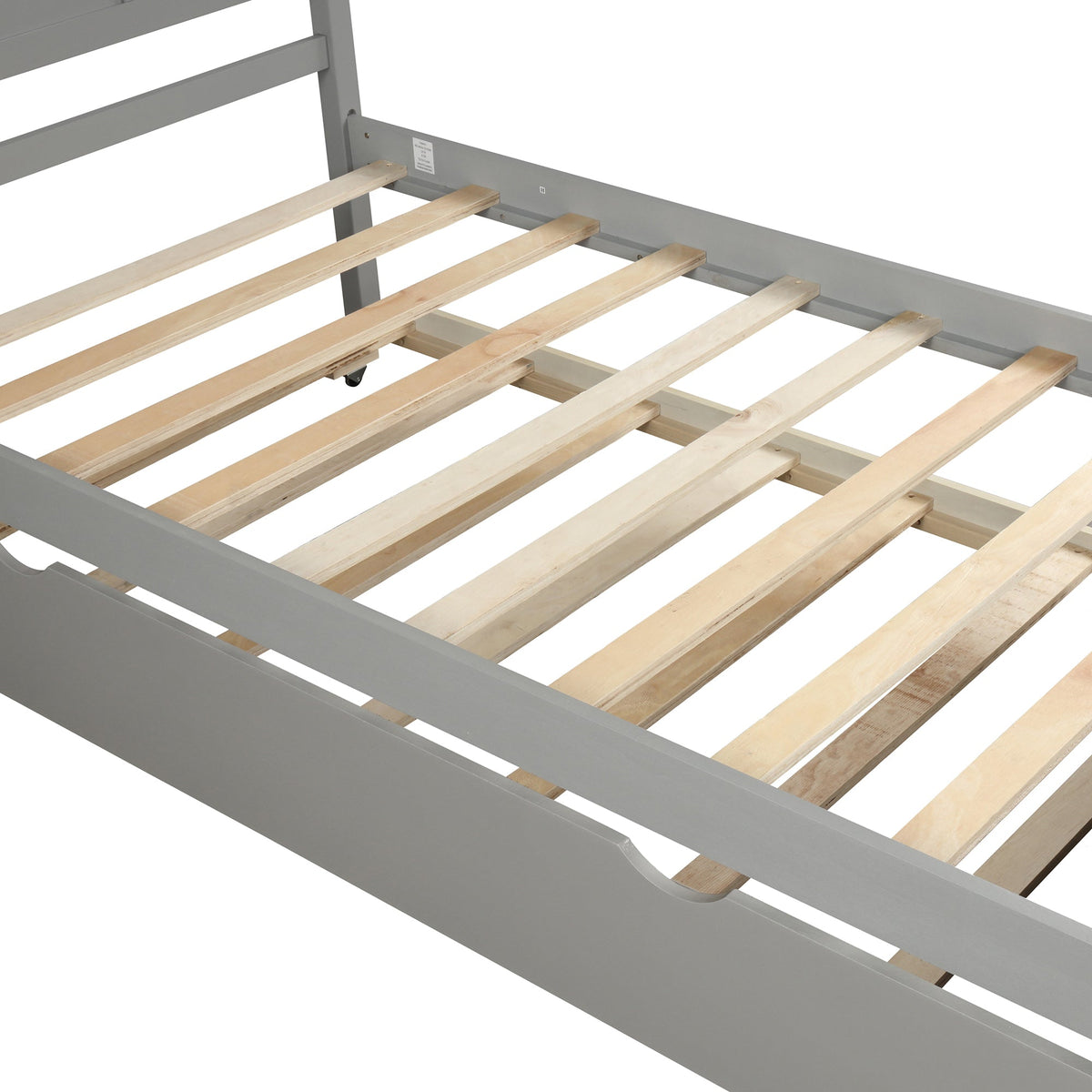 Platform Bed with Twin Size Trundle, Twin Size Frame