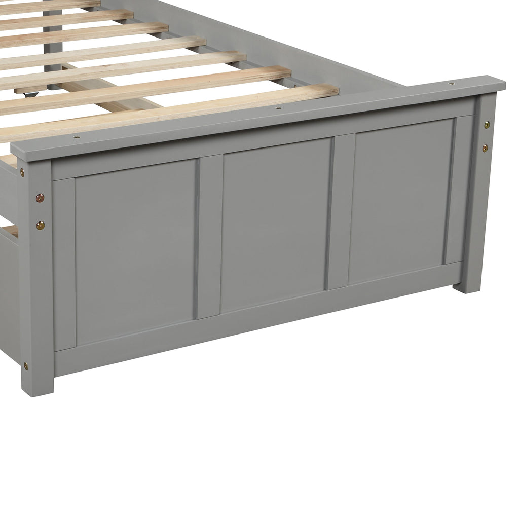 Platform Bed with Twin Size Trundle, Twin Size Frame