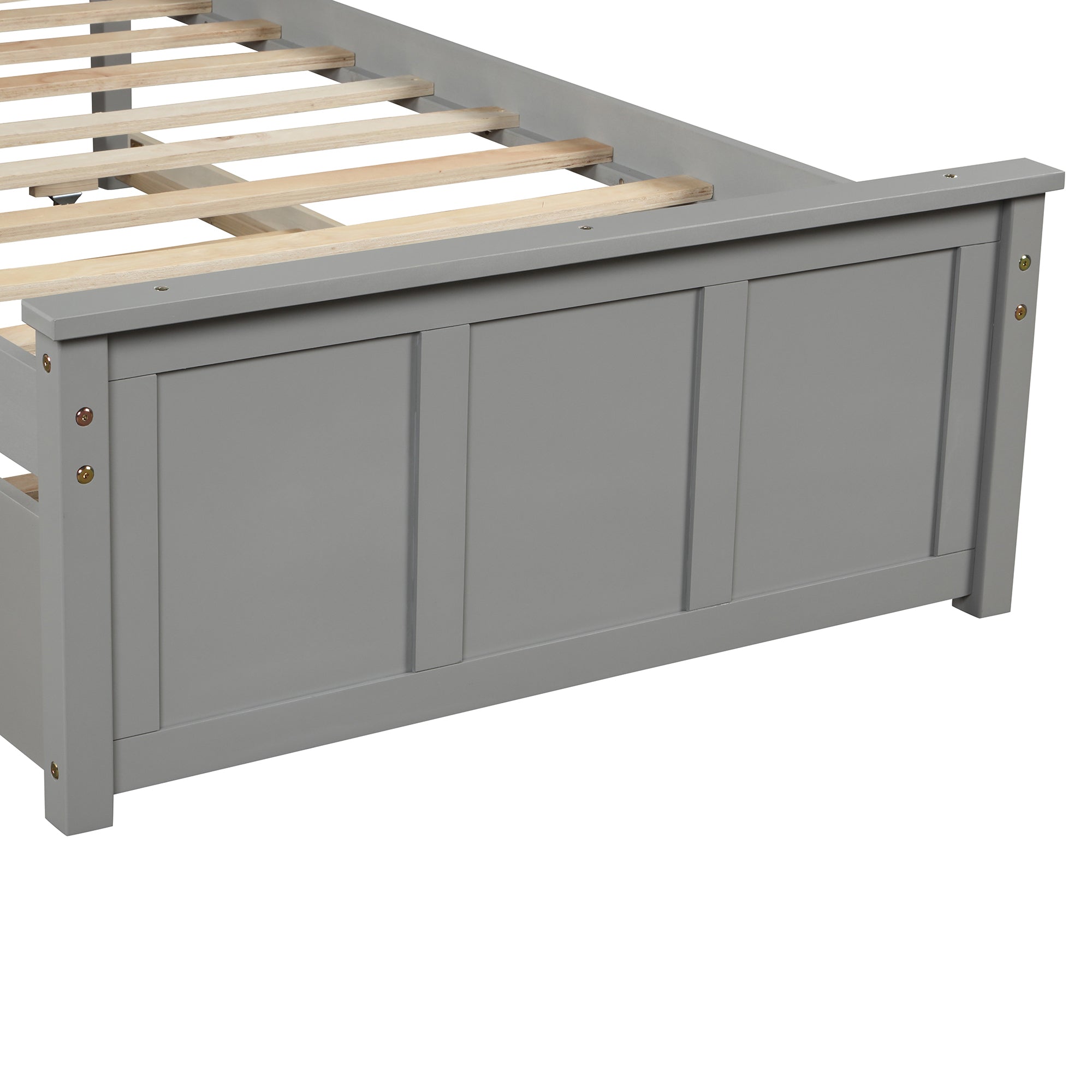 Platform Bed with Twin Size Trundle, Twin Size Frame