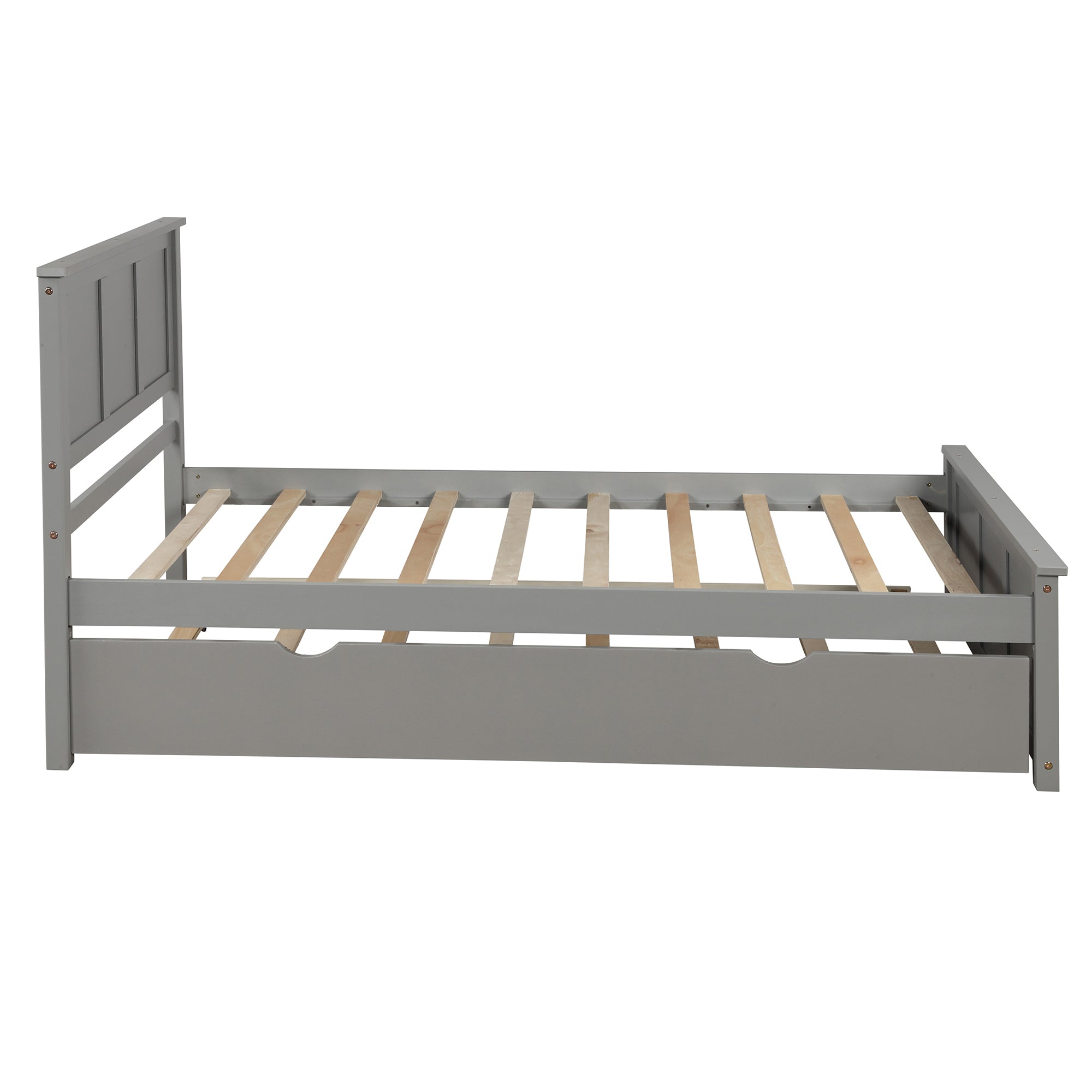 Platform Bed with Twin Size Trundle, Twin Size Frame