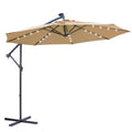 10 FT Solar LED Patio Outdoor Umbrella