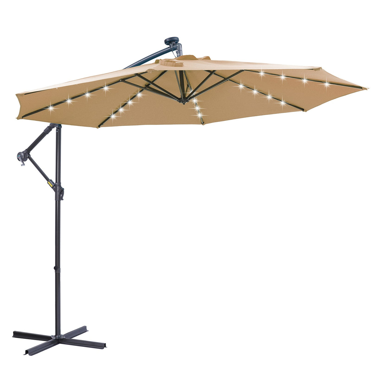 10 FT Solar LED Patio Outdoor Umbrella