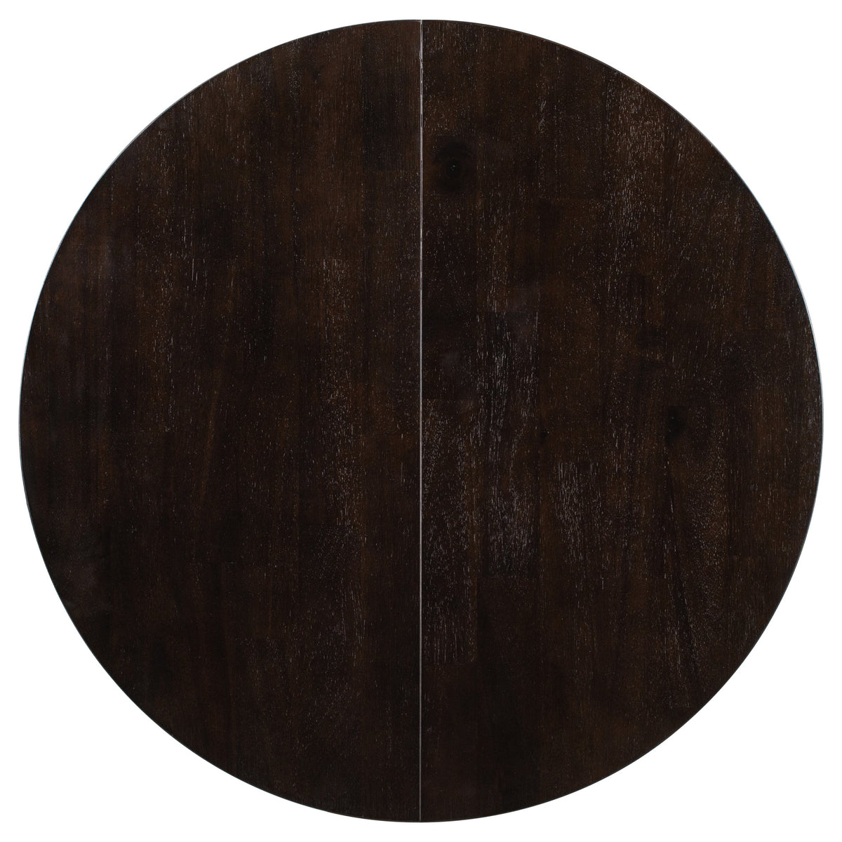 TREXM Farmhouse Round Extendable Dining Table with 16" Leaf