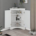 White Triangle Bathroom Storage Cabinet