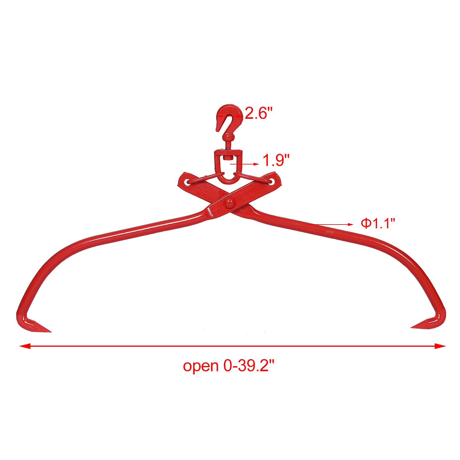 32-Inch Log Lifting Tongs Heavy Duty Grapple Timber Claw