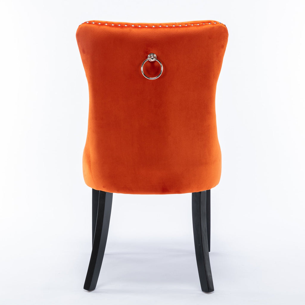 Nikki Collection Modern Velvet Upholstered Dining Chair Set