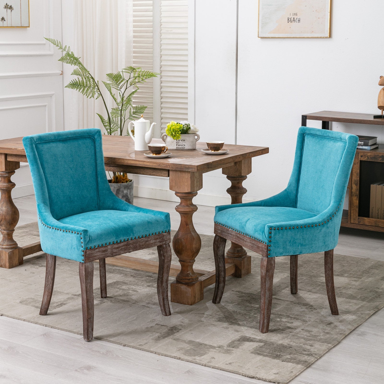 A&A Furniture Ultra Side Dining Chair Set of 2