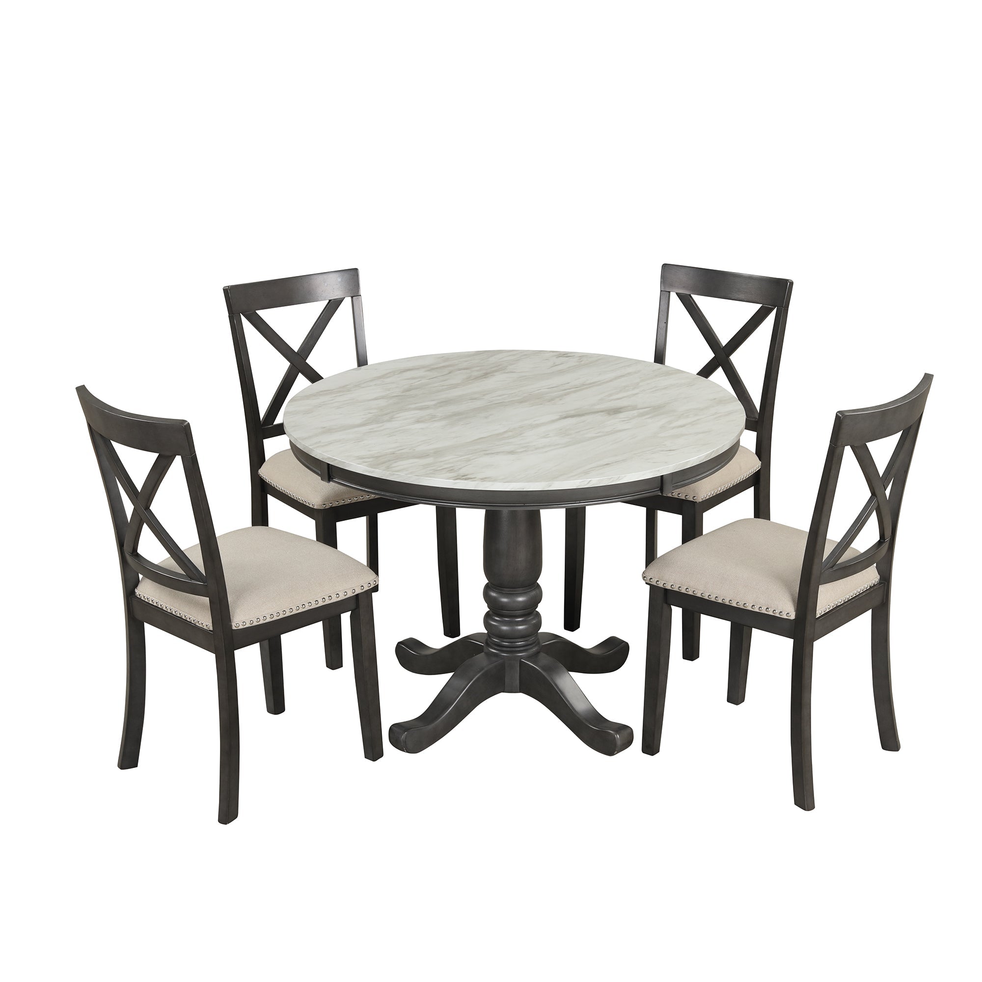 Orisfur 5-Piece Dining Table and Chairs Set